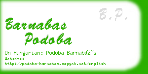 barnabas podoba business card